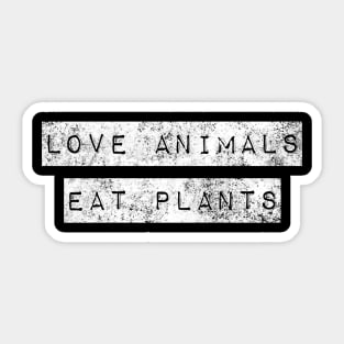 Love Animals Eat Plants Sticker